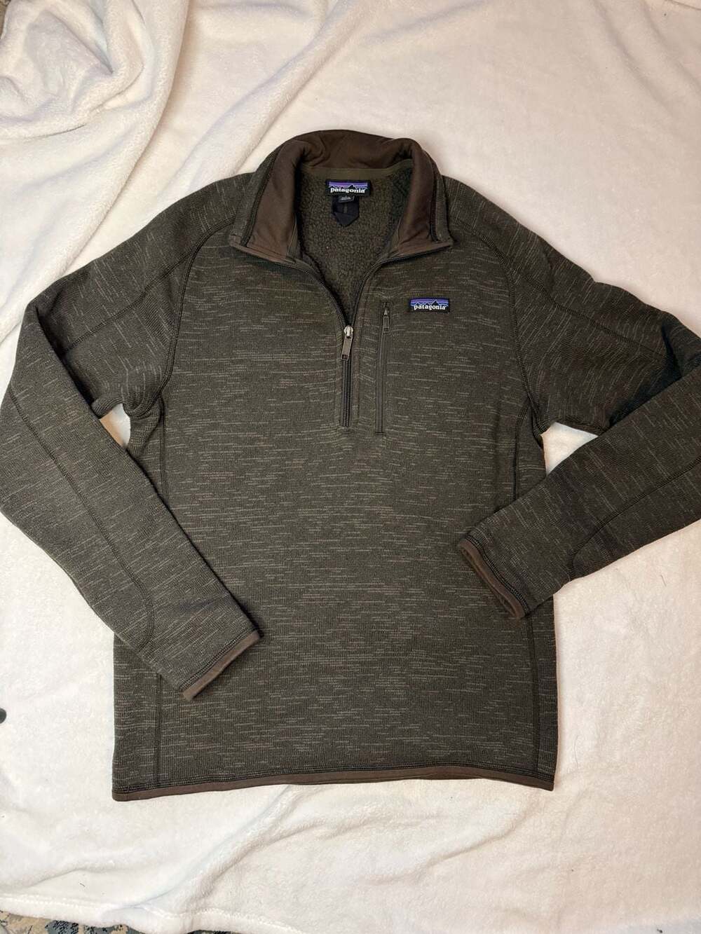 Patagonia Better Sweater 1/4-Zip Fleece Pullover Brown Heather